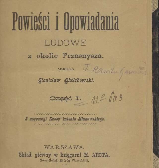 Powieści i opowiadania ludowe z okolic Przasnysza, Stanisław Chechłowski